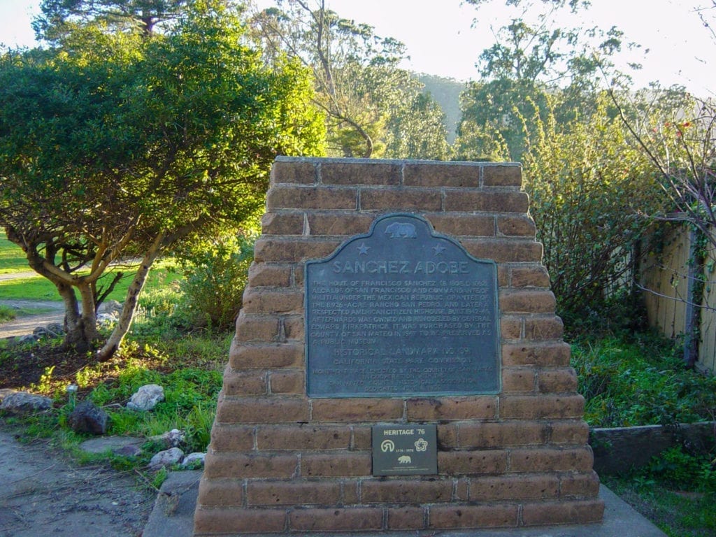 Sanchez Adobe historical marker