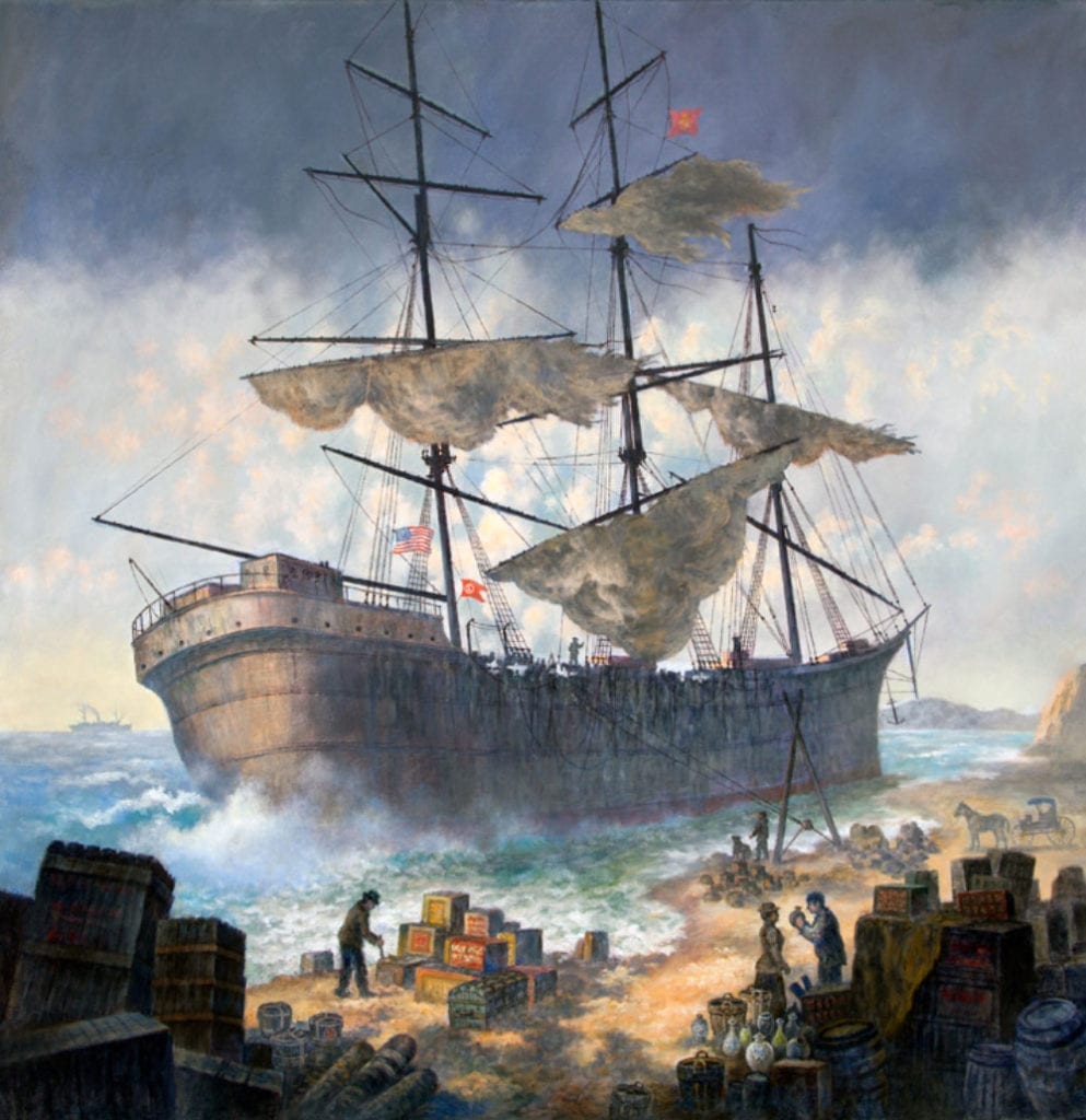 ships-of-the-world-painting-sails-beach