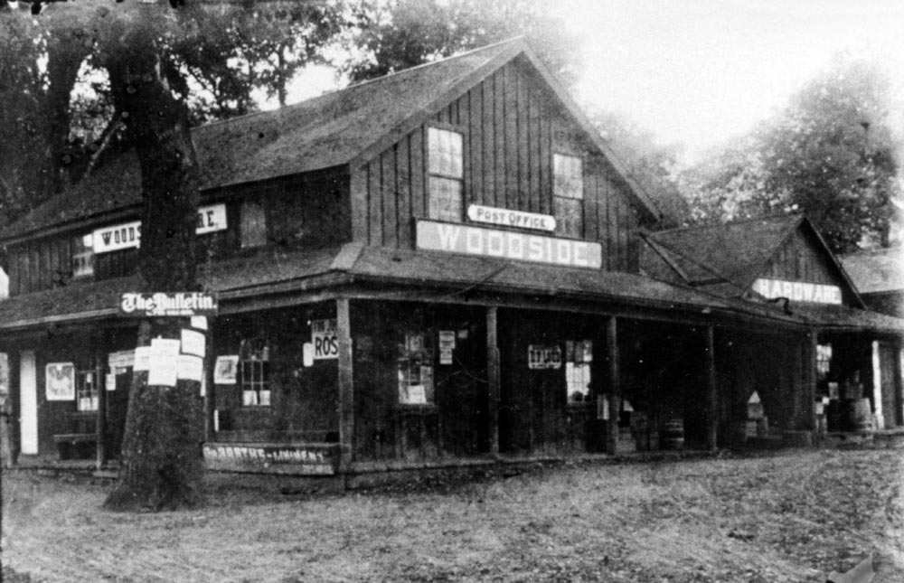 Archival photo of Woodside Store being used as a post office