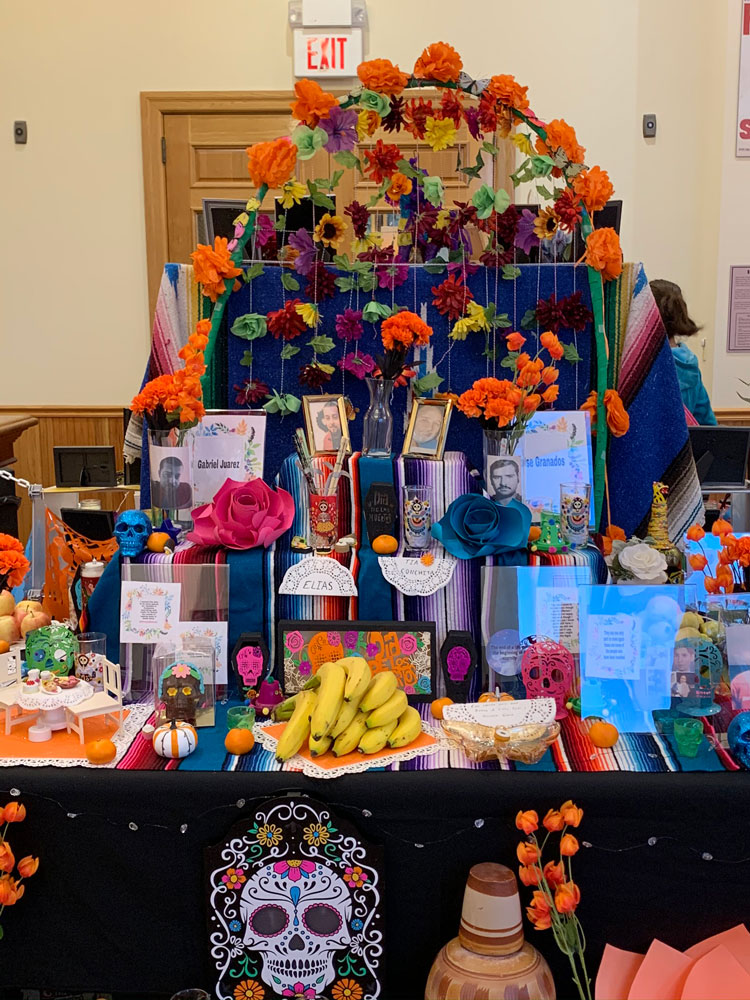 An ofrenda at Dia de los Muertos at the San Mateo County History Museum