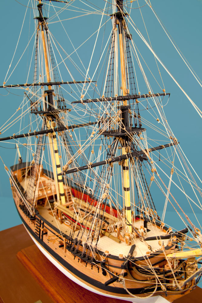 San Carlos model ship at the Ships of the World exhibit at San Mateo County History Museum