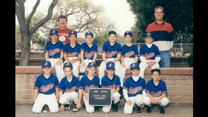 Photo of the 1993 youth baseball Expos team