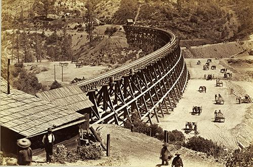 Archival photo of Central Pacific Railroad