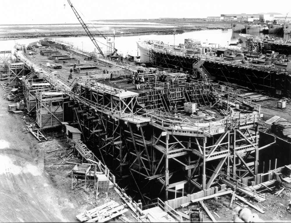 Archival of the Belair Shipyard Superstructure being formed in San Mateo Countuy