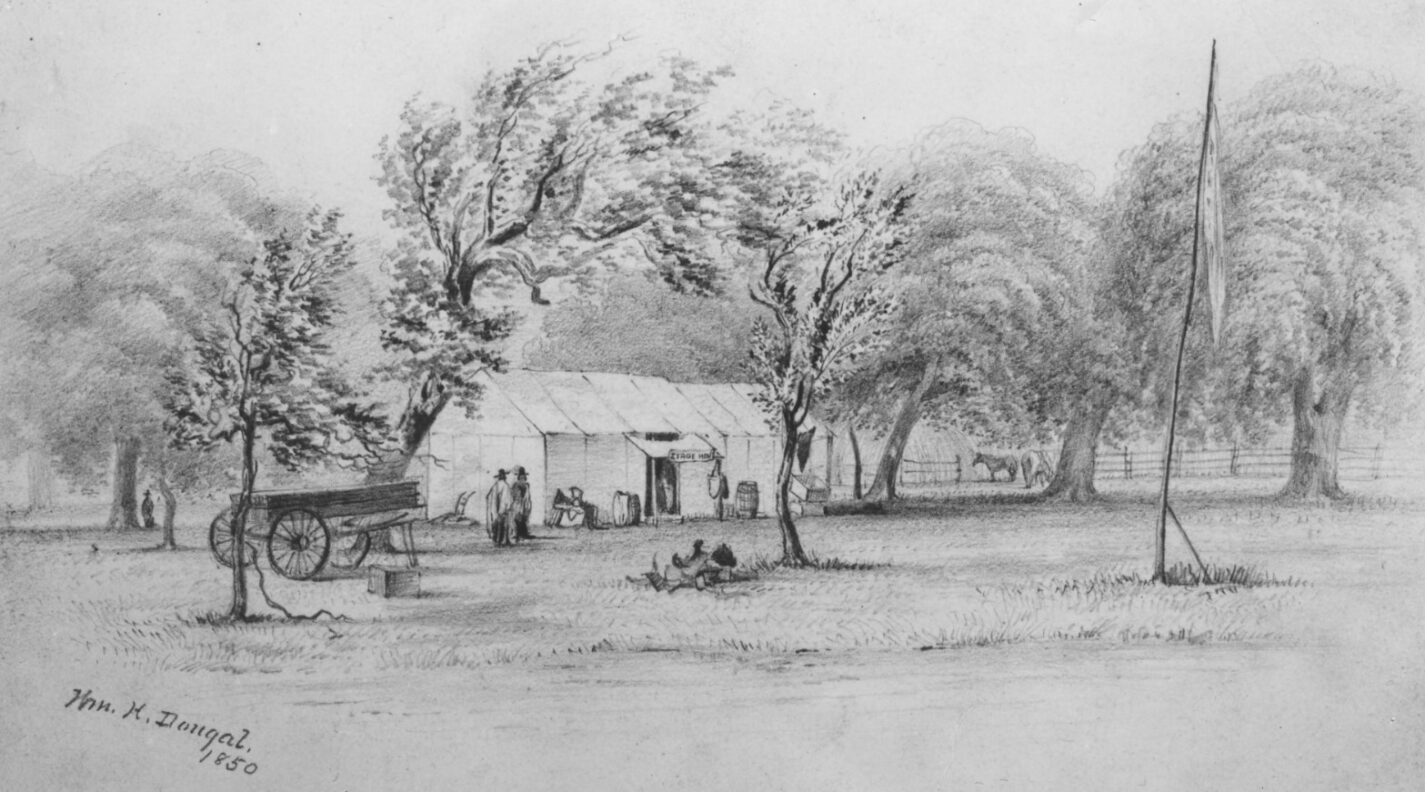 Sketch of Angelo Ranch drawn in 1850