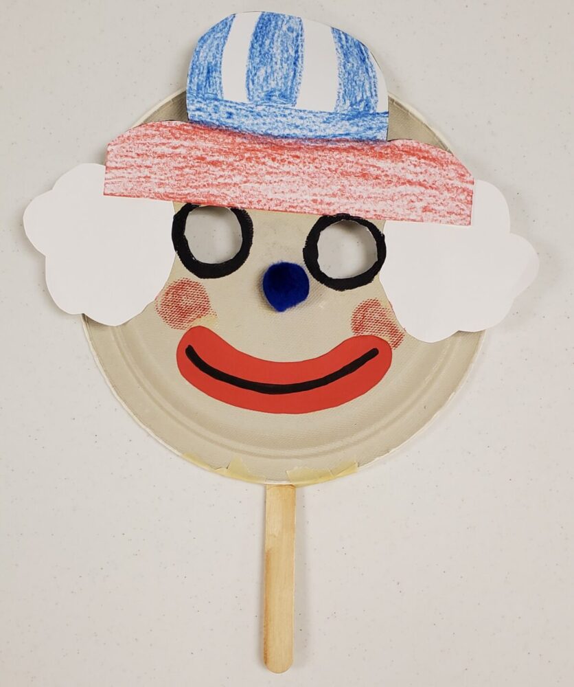 Image of a clown mask craft.