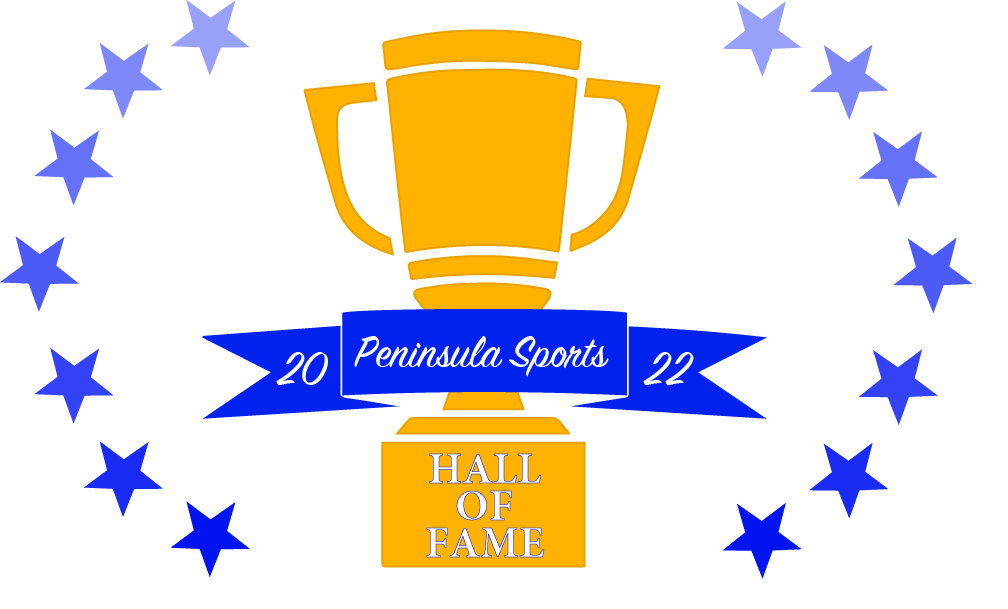 Peninsula Sports Hall of Fame logo featuring trophy cup and stars