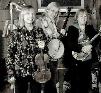 Goat Hill Girls Trio includes three women holding string instruments
