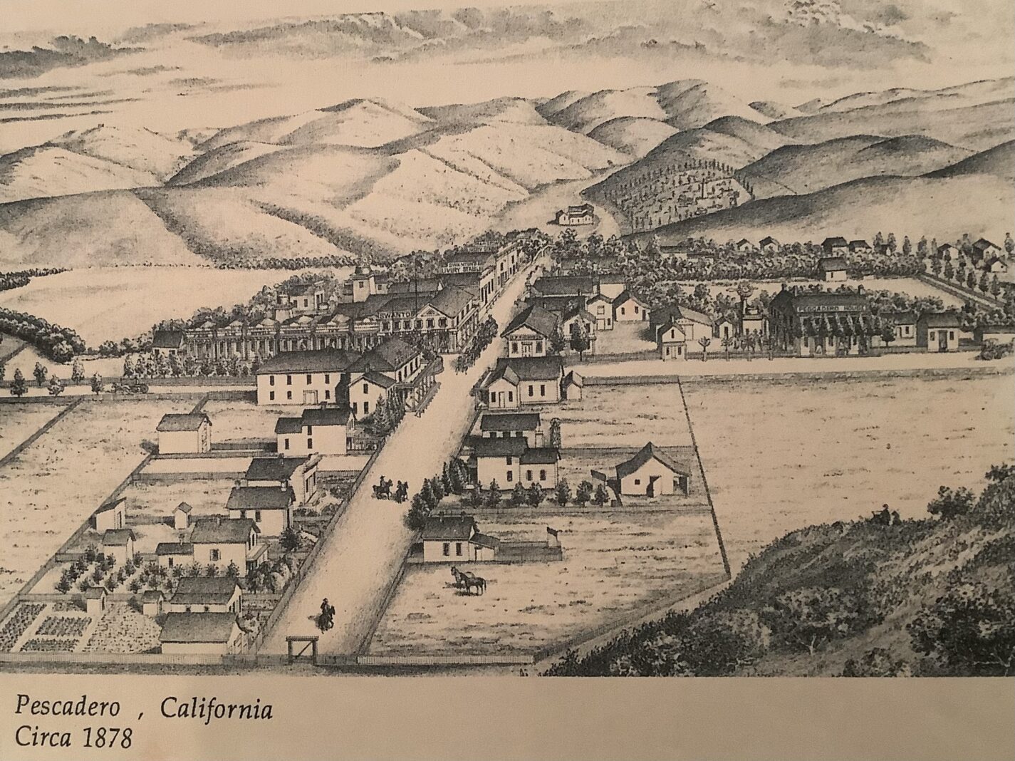 Historic map of Pescadero