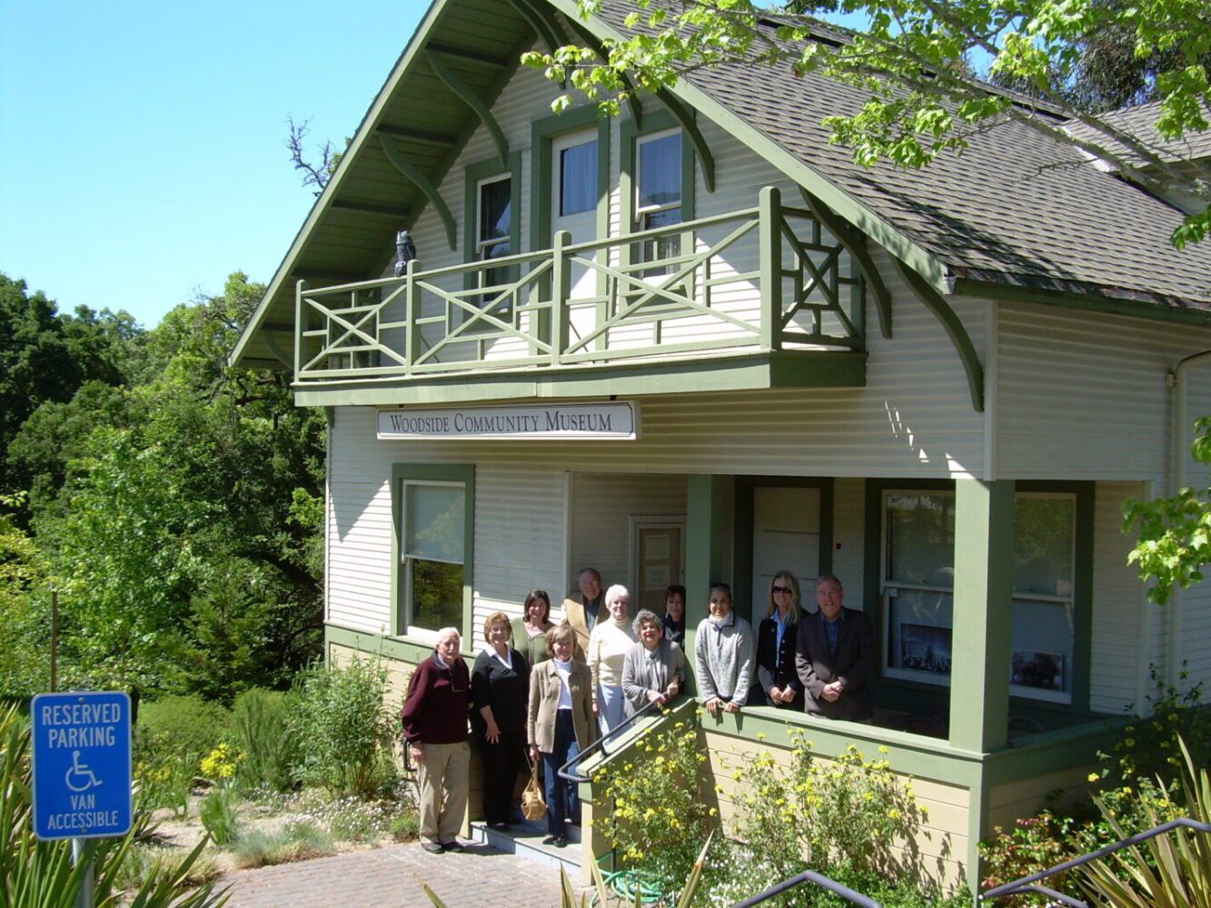 Volunteers in front of the Woodside Community Museum