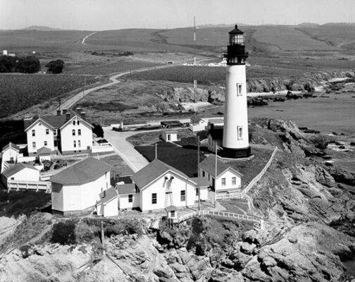 Pigeon Point Light Station including the lighthouse and surrounding buildings