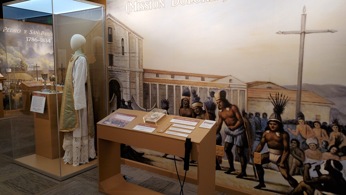 Display on the Ohlone experience at Mission Dolores