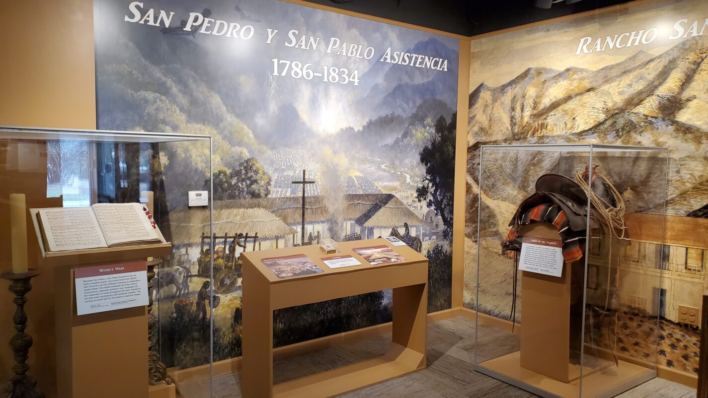 Exhibit display showing the mission farm and rancho