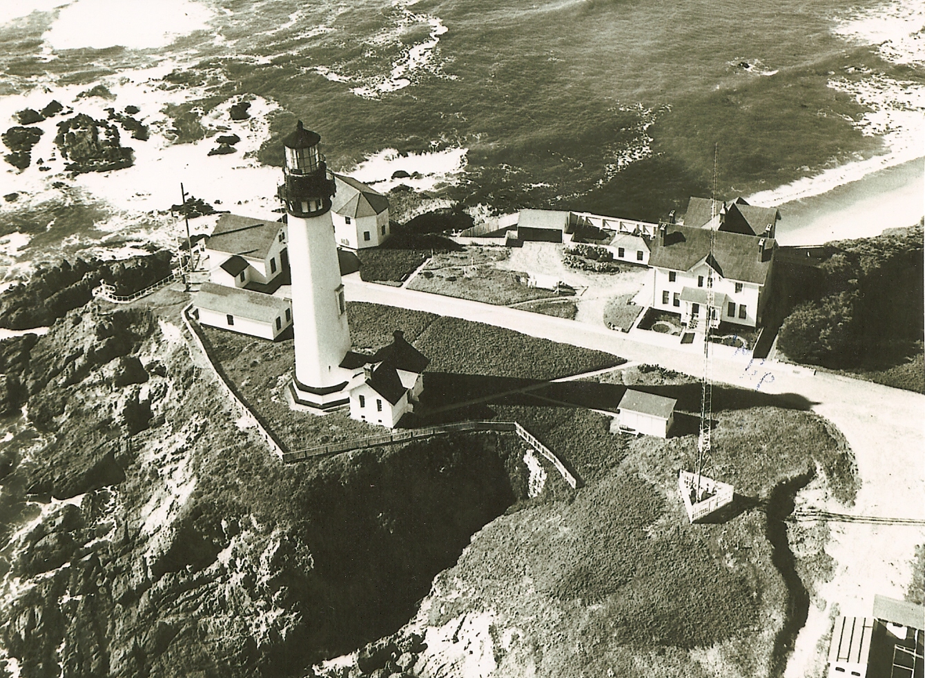 Aerial view of the Pigeon Point Lighthouse