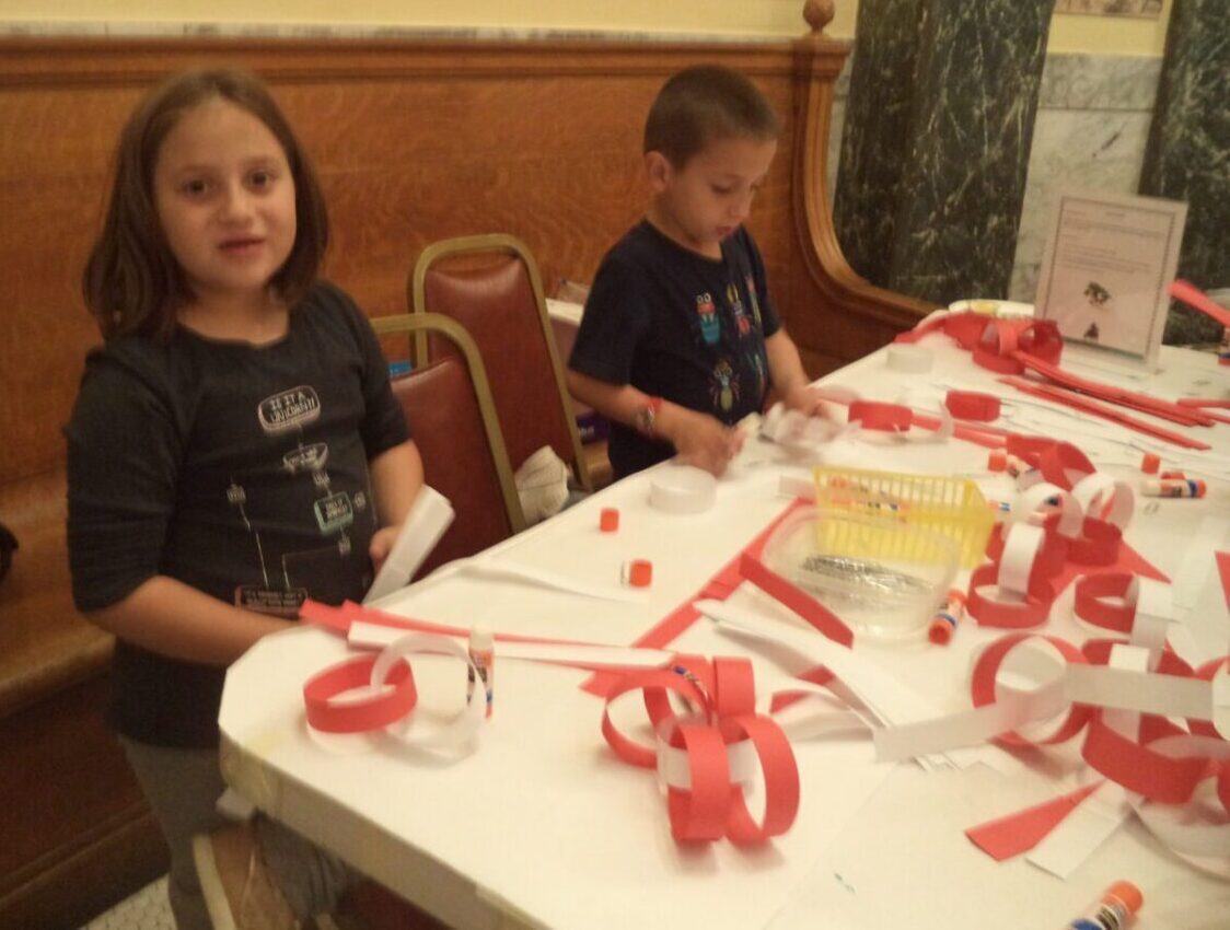 Making paper garlands