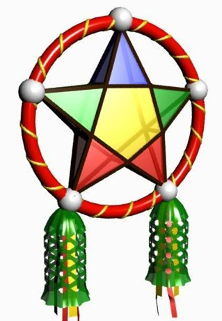 Colorful star ornament