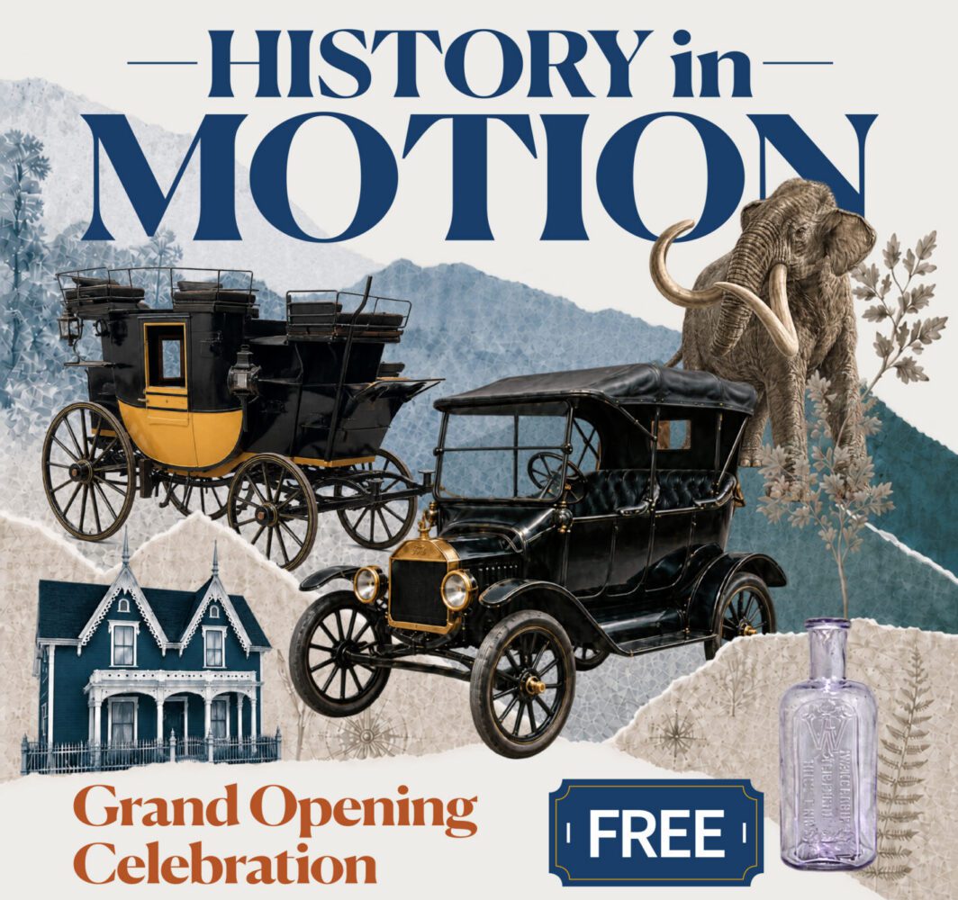 History in Motion images with a carriage a car and a mammoth